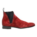 HESCHUNG Chelsea Boots Maroon Leather Womens UK 5.5