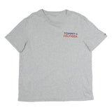TOMMY HILFIGER Mens Grey Crew Neck Short Sleeve T-Shirt L Graphic Logo