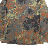 Mens Green Brown Black Camouflage Cotton Blend Jacket S Button Closure Military