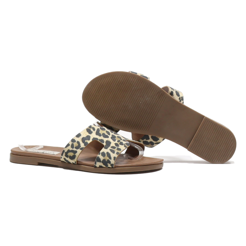 STEVE MADDEN Slider Sandals Brown Synthetic Womens UK 7.5