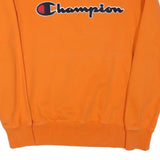 CHAMPION Mens Orange Crew Neck S Cotton Blend Pullover Sweatshirt