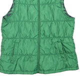 MERONA Womens Green Zip Front Polyester Blend Quilted Sleeveless Jacket L