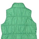 MERONA Womens Green Zip Front Polyester Blend Quilted Sleeveless Jacket L