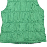 MERONA Womens Green Zip Front Polyester Blend Quilted Sleeveless Jacket L