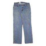 CARHARTT Mens Jeans Blue Regular Straight Denim Medium W32 L34 Workwear Zip