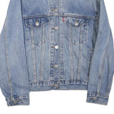 LEVI'S Womens Blue Denim Jacket S Cotton Blend Classic Button Closure