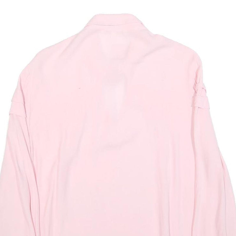 MAJE Womens Pink Shirt Long Sleeve Button Neck S Lightweight Elegant