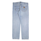 CARHARTT Mens Jeans Light Blue Regular Straight Denim W36 L34 Classic Cotton