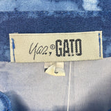 Yaz Gato Short Sleeve Shirt - Large Blue Polyester