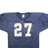 BIKE Mens Blue V-Neck Jersey L Short Sleeve Sports Number 27 Graphic Print