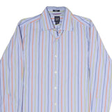 GAP Mens Blue Green & Orange Stripe Shirt S Cotton Blend Casual Smart