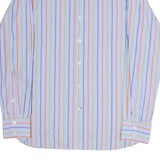GAP Mens Blue Green & Orange Stripe Shirt S Cotton Blend Casual Smart
