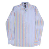 GAP Mens Blue Green & Orange Stripe Shirt S Cotton Blend Casual Smart