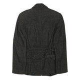 SAINT HILARE Womens Grey Classic Jacket XS Polyester Blend Button Plain Stylish