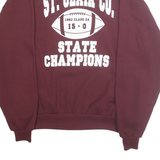 JERZEES Mens Maroon St. Clair Co State Champions Crew Neck XL Sweatshirt