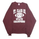 JERZEES Mens Maroon St. Clair Co State Champions Crew Neck XL Sweatshirt