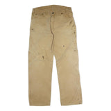 DICKIES Mens Regular Fit Beige Cotton Workwear Zip Denim W34 L31 Durable Casual