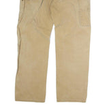 DICKIES Mens Regular Fit Beige Cotton Workwear Zip Denim W34 L31 Durable Casual