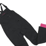 O'NEILL Womens Black & Pink Dungarees Relaxed Polyester Blend XS W32 L33 Ski