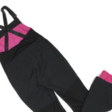 O'NEILL Womens Black & Pink Dungarees Relaxed Polyester Blend XS W32 L33 Ski