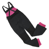 O'NEILL Womens Black & Pink Dungarees Relaxed Polyester Blend XS W32 L33 Ski