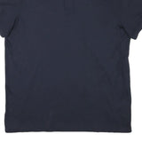 CALVIN KLEIN Mens Navy Plain Short Sleeve Polo Shirt L Classic Cotton Blend