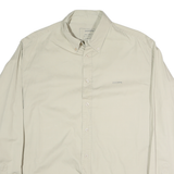DOCKERS Mens Beige Cotton Button-Down Shirt XL Classic Fit Casual Wear