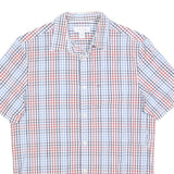 CALVIN KLEIN Mens Blue & Red Check Short Sleeve Shirt S Cotton Casual Summer