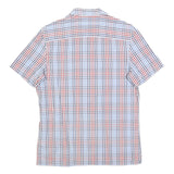 CALVIN KLEIN Mens Blue & Red Check Short Sleeve Shirt S Cotton Casual Summer
