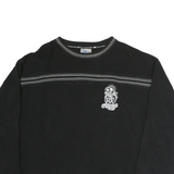 DISNEYLAND Mens Black Patterned Crew Neck Basic Knit XL Cotton Casual Comfort
