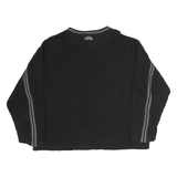 DISNEYLAND Mens Black Patterned Crew Neck Basic Knit XL Cotton Casual Comfort