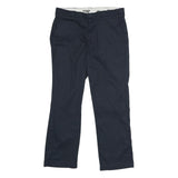 DICKIES Womens Polyester Blend Navy Slim Fit Straight Leg Trousers W32 L27