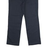 DICKIES Womens Polyester Blend Navy Slim Fit Straight Leg Trousers W32 L27