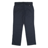 DICKIES Womens Polyester Blend Navy Slim Fit Straight Leg Trousers W32 L27