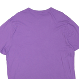 CHAMPION Mens Purple Graphic T-Shirt L Short Sleeve Crew Neck Cotton Blend