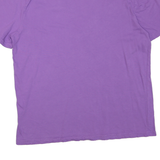 CHAMPION Mens Purple Graphic T-Shirt L Short Sleeve Crew Neck Cotton Blend