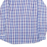 Mens Blue & Red Check Shirt M Cotton Casual Long Sleeve Button Closure