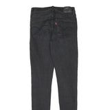 LEVI'S Womens Jeans Black Slim Skinny Denim Medium W25 L30 Zip Cotton Blend