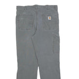 CARHARTT Mens Cotton Blend Grey Relaxed Fit Straight Trousers W36 L32 Workwear