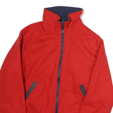 GREAT WOOLEN MOUTAINS Womens Red & Navy Reversible Wool Zip Jacket M Woollen