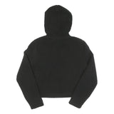 FILA Womens Black Logo Cropped Pullover Hoodie XS