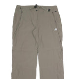 ADIDAS Womens Polyester Blend Beige Relaxed Straight Trousers W34 L31 Outdoor