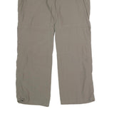 ADIDAS Womens Polyester Blend Beige Relaxed Straight Trousers W34 L31 Outdoor