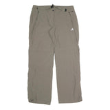 ADIDAS Womens Polyester Blend Beige Relaxed Straight Trousers W34 L31 Outdoor