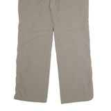 ADIDAS Womens Polyester Blend Beige Relaxed Straight Trousers W34 L31 Outdoor