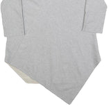 MAX MARA Womens Grey Cotton Blend Oversized Top 3/4 Sleeve V-Neck Asymmetric Hem