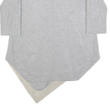 MAX MARA Womens Grey Cotton Blend Oversized Top 3/4 Sleeve V-Neck Asymmetric Hem