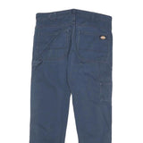 DICKIES Mens Cotton Blend Navy Regular Fit Straight Leg Trousers W32 L28