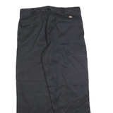 DICKIES Mens Cotton Blend Black Regular Loose Fit Trousers W36 L30 Workwear