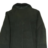 Womens Black Faux Shearling Button Jacket L Polyester Blend Plain Warm Winter